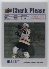 Brad Marchand Hockey Cards 2022 Upper Deck Allure Check Please Prices