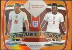 Bukayo Saka, Jude Bellingham [Orange] Soccer Cards 2022 Panini Prizm World Cup Connections Prices