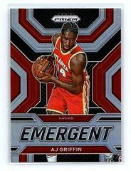 AJ Griffin [Silver] #6 Basketball Cards 2022 Panini Prizm Emergent Prices