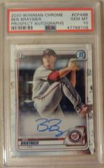 Ben Braymer #CPA-BB Baseball Cards 2020 Bowman Chrome Prospect Autographs Prices