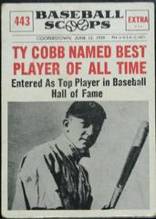 Ty Cobb Named Best [Player of All Time] Baseball Cards 1961 NU Card Scoops Prices
