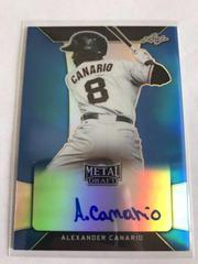 Alexander Canario [Blue] Baseball Cards 2018 Leaf Metal Draft Autograph Prices