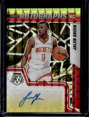 Jalen Green [Choice Red Yellow] #RAM-JLG Basketball Cards 2021 Panini Mosaic Rookie Autographs Prices