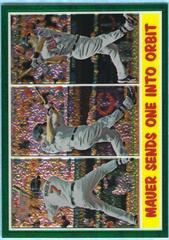 Joe Mauer [Green Refractor] #C74 Baseball Cards 2011 Topps Heritage Chrome Prices