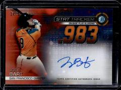 Joey Bart [Orange Refractor] #STA-JB Baseball Cards 2019 Bowman Chrome Stat Tracker Autographs Prices