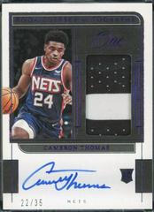 Cameron Thomas [Purple] Basketball Cards 2021 Panini One and One Rookie Jersey Autographs Prices
