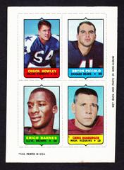 Chuck Howley, Brian Piccolo, Erich Barnes, Chris Hanburger Football Cards 1969 Topps Four in One Prices