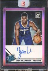 Zion Williamson [Autograph Pink] #158 Basketball Cards 2019 Panini Donruss Optic Prices