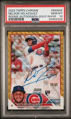 Nelson Velazquez [Gold Wave] #RA-NVE Baseball Cards 2023 Topps Chrome Rookie Autographs Prices