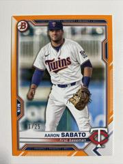 Aaron Sabato [Orange] #BD-163 Baseball Cards 2021 Bowman Draft Prices