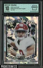 Bryce Young [Silver Crystal] Football Cards 2022 Leaf Portrait Metal Draft Prices