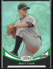 Matt Cain [Blue Refractor] #102 Baseball Cards 2010 Finest Prices