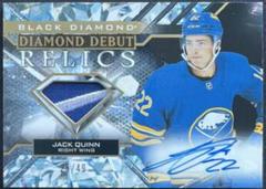 Jack Quinn [Autograph Patch] Hockey Cards 2022 Upper Deck Black Diamond Debut Relics Prices