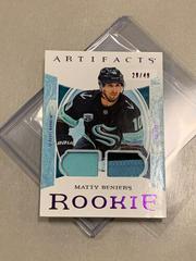 Matty Beniers [Material Purple] Hockey Cards 2022 Upper Deck Artifacts Prices