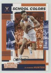 DE'Andre Hunter #7 Basketball Cards 2019 Panini Contenders Draft Picks School Colors Prices