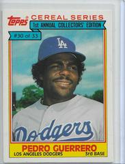Pedro Guerrero #30 Baseball Cards 1984 Topps Cereal Series Prices