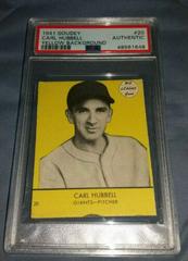 Carl Hubbell [Yellow Background] #20 Baseball Cards 1941 Goudey Prices