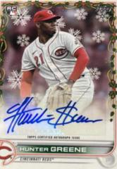 Hunter Greene Baseball Cards 2022 Topps Holiday Autographs Prices