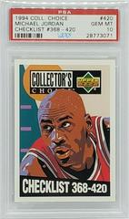 Michael Jordan [Checklist] #420 Basketball Cards 1994 Collector's Choice Prices