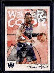 Damian Lillard [Sapphire] #8 Basketball Cards 2022 Panini Court Kings Water Color Prices