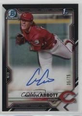 Andrew Abbott [Black Refractor] #CDA-AA Baseball Cards 2021 Bowman Draft Pick Chrome Autographs Prices