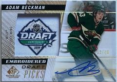 Adam Beckman [Autograph] #94 Hockey Cards 2021 SP Game Used Embroidered in History Prices