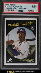 Ronald Acuna Jr. #160 Baseball Cards 2018 Topps Throwback Thursday Prices