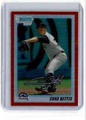 Chad Bettis [Blue Refractor] Baseball Cards 2010 Bowman Chrome Draft Picks & Prospects Prices