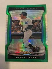 Derek Jeter [Green Refractor] Baseball Cards 2009 Finest Prices