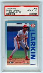 Barry Larkin #14 Baseball Cards 1992 Fleer 7 Eleven Citgo Prices