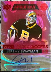 Jeremy Swayman [Red] Hockey Cards 2021 Upper Deck Credentials Debut Ticket Access Autographs Prices