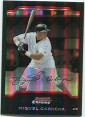 Miguel Cabrera [Refractor] #61 Baseball Cards 2004 Bowman Chrome Prices