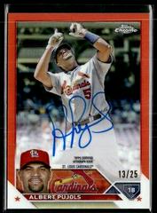 Albert Pujols [Orange] Baseball Cards 2023 Topps Chrome Legends Autograph Refractors Prices