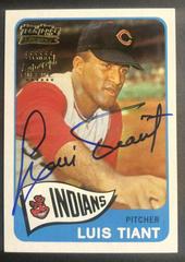Luis Tiant Baseball Cards 2001 Topps Team Legends Autograph Prices