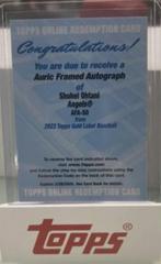 Shohei Ohtani #AFA-SO Baseball Cards 2022 Topps Gold Label Auric Framed Autographs Prices