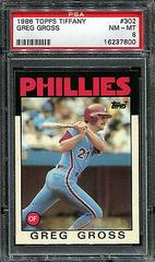 Greg Gross #302 Baseball Cards 1986 Topps Tiffany Prices
