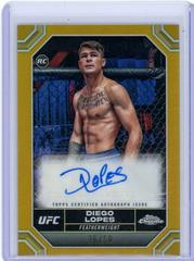 Diego Lopes [Gold Refractor] #CRA-DLO Ufc Cards 2024 Topps Chrome UFC Rookie Autograph Prices