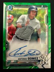 Antonio Gomez [Green Refractor] #BSPA-AG Baseball Cards 2021 Bowman Sapphire Autographs Prices