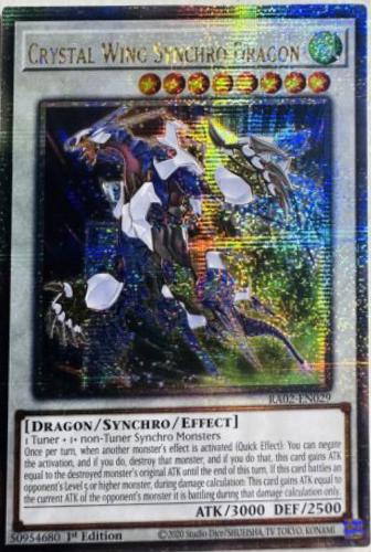 Crystal Wing Synchro Dragon [Quarter Century Secret Rare] RA02-EN029 YuGiOh 25th Anniversary Rarity Collection II