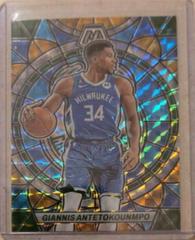 Giannis Antetokounmpo #8 Basketball Cards 2022 Panini Mosaic Stained Glass Prices