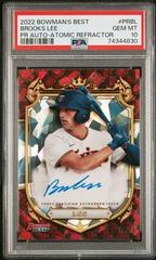 Brooks Lee [Atomic] Baseball Cards 2022 Bowman's Best Prospective Royalty Autographs Prices