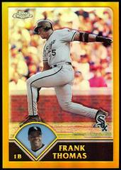 Frank Thomas [Gold Refractor] #23 Baseball Cards 2003 Topps Chrome Prices