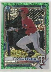 Aaron Zavala [Green Sparkle Refractor] Baseball Cards 2021 Bowman Draft Chrome Prices
