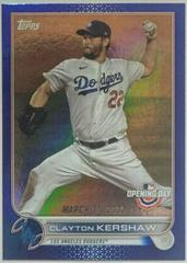 Clayton Kershaw [Blue Foil] Baseball Cards 2022 Topps Opening Day Prices
