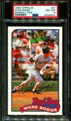 Wade Boggs #57 Baseball Cards 1989 Topps Ljn Baseball Talk Prices