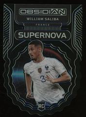 William Saliba [Blue] #7 Soccer Cards 2022 Panini Obsidian Supernova Prices