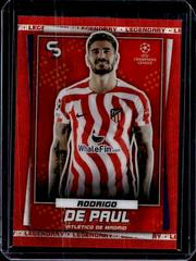 Rodrigo De Paul [Chrome Legendary Red Wave] #61 Soccer Cards 2022 Topps UEFA Superstars Prices
