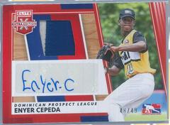 Enyer Cepeda [Red] #DMS-ES Baseball Cards 2022 Panini Elite Extra Edition DPL Material Signatures Prices
