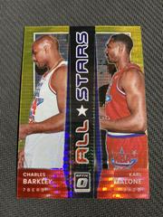 Charles Barkley, Karl Malone [Gold Pulsar] #14 Basketball Cards 2021 Panini Donruss Optic All Stars Prices