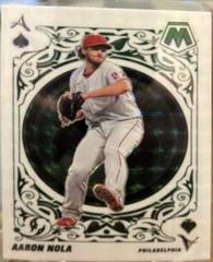 Aaron Nola [Green] #A-9 Baseball Cards 2022 Panini Mosaic Aces Prices